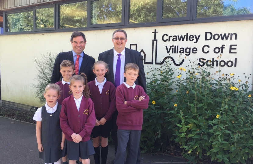 Jeremy Quin MP at Crawley Down School