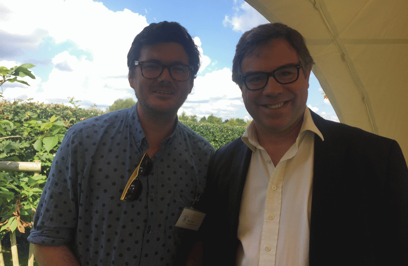 Meeting Ben Burt the incoming CEO of the Springboard Project at Springboard's 25th Birthday Party in Horsham Park