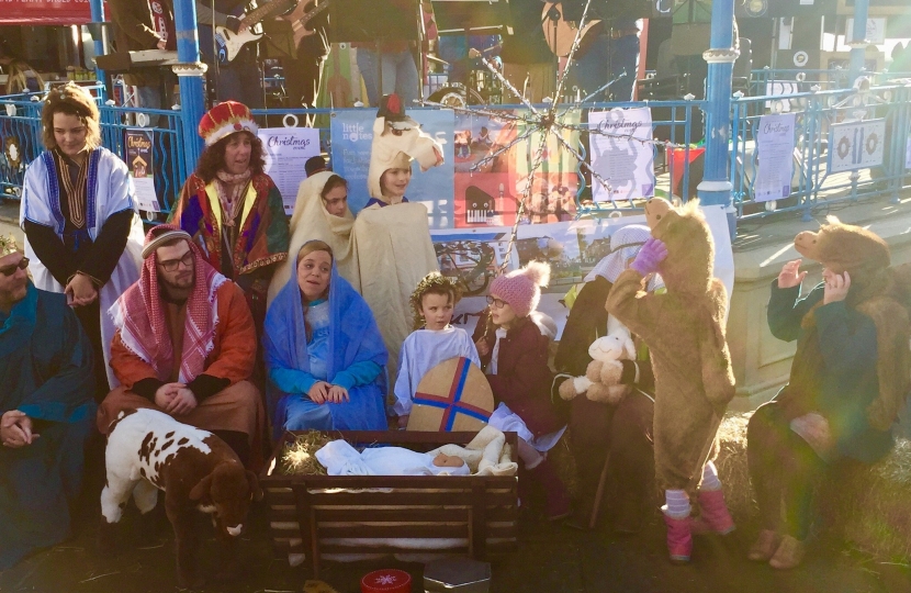 The Nativity Play (complete with camels!) in the heart of a bustling Carfax last weekend. 