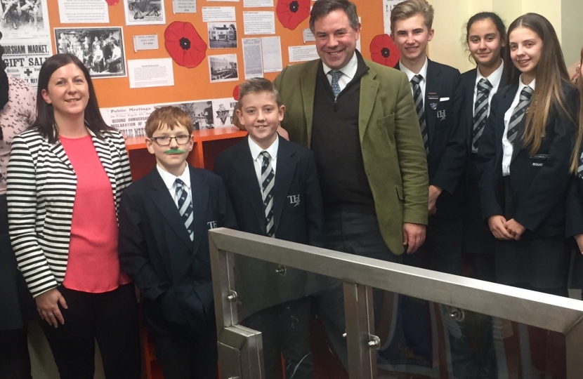 Meeting Tanbridge students this week to hear about their project on Horsham during the Great War and the school’s role as an accredited UNICEF Rights Respecting School - and what that means to school life.