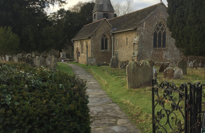 St Nicolas’ Church, Itchingfield where Will Hallett and Barry Hearnshaw were remembered in a service on Sunday. 