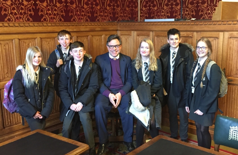 Tanbridge students in Westminster last week to present a petition to the Foreign Office and discuss the desperate situation in Yemen.