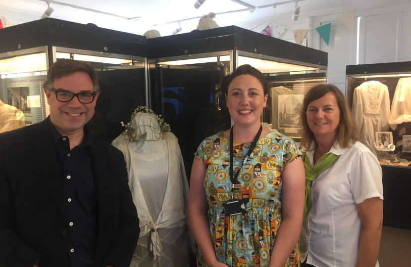 Visiting Horsham Museum with members of the Museum team earlier in the summer for the exhibition on “Love and Marriage”